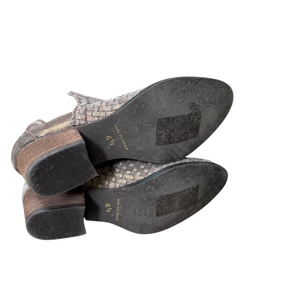 Very Volatile Veracruz Handwoven Leather Cut Out Pointed Ankle Booties size 6.5 - Picture 5 of 6